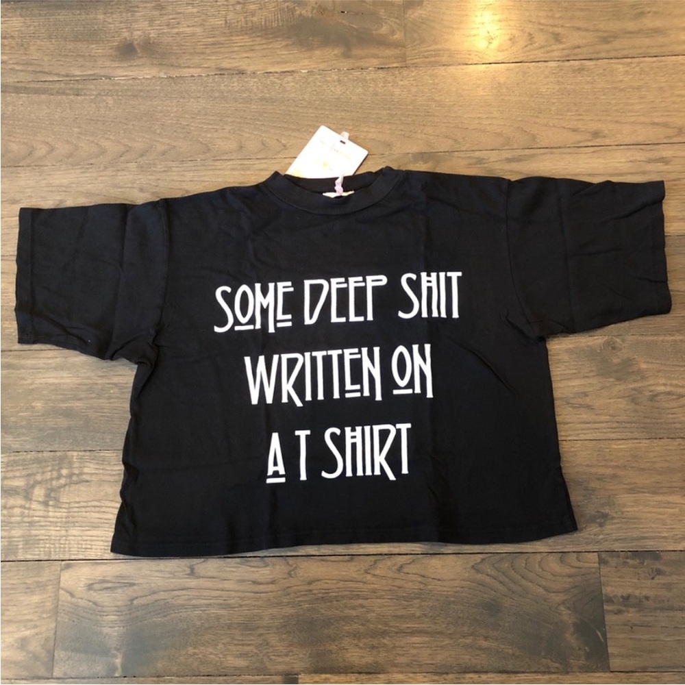 NWT REVOLVE Daydream Nation Deep Shit Tee Size in Black Cotton Size S, M or L